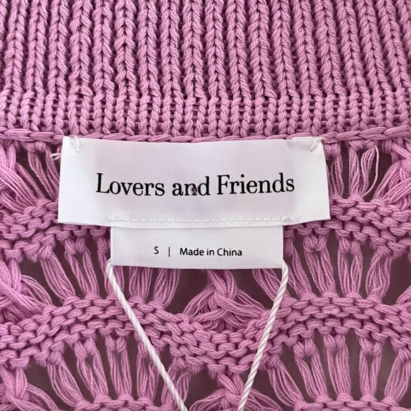 NWT LOVERS & FRIENDS | Pink Cotton Estie Pointelle Knit Top & Pant SET | Size S - Picture 9 of 14